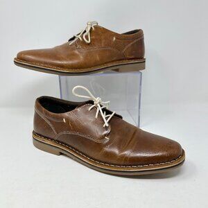 Steve Madden Mens sz 10 Leather Shoes - Harpoon 982 Wood Brown Oxfords -